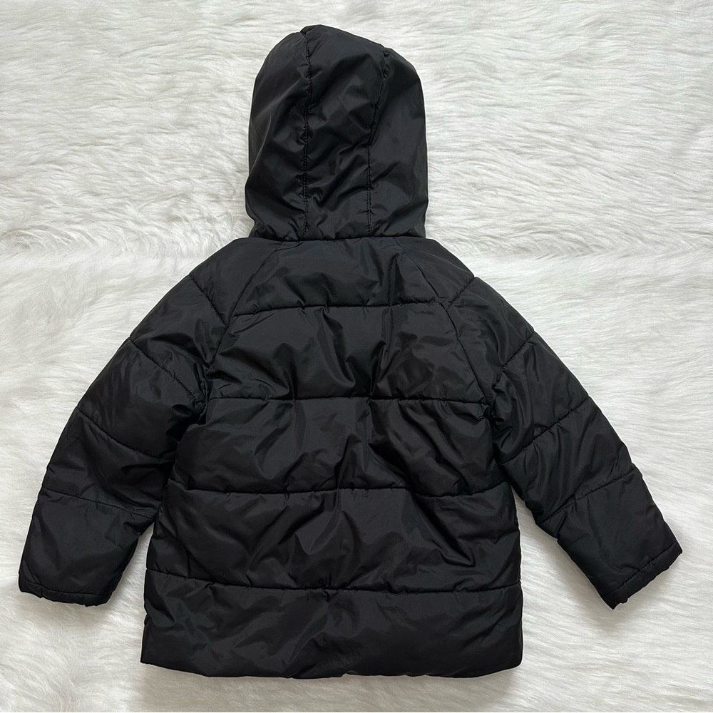Wonder Nation Toddler Size 5T Black Full Zip Winter Hoodie Puffer Jacket - Picture 4 of 9